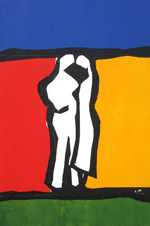 Lyrische Begegnung | 2000 | 70 cm x 50 cm | 5-farbig