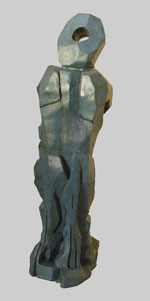 stehende Frau | Ton, zweiteilig | 1995 | 41 cm x 12 cm x 14 cm